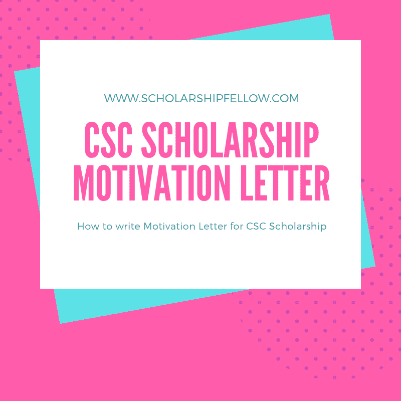 Motivation letter for Scholarship