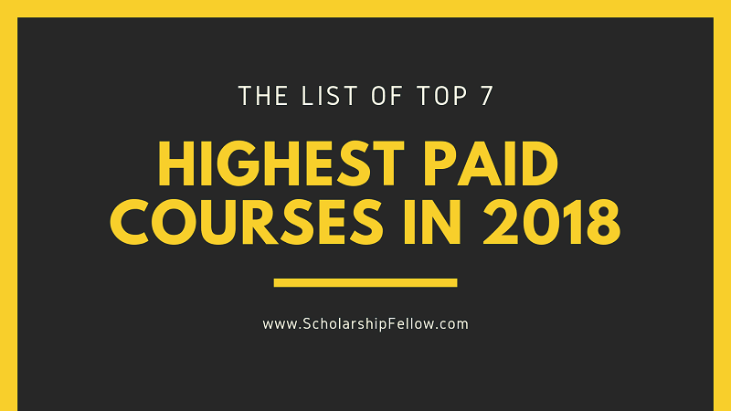 The list of top 7 highest paid courses