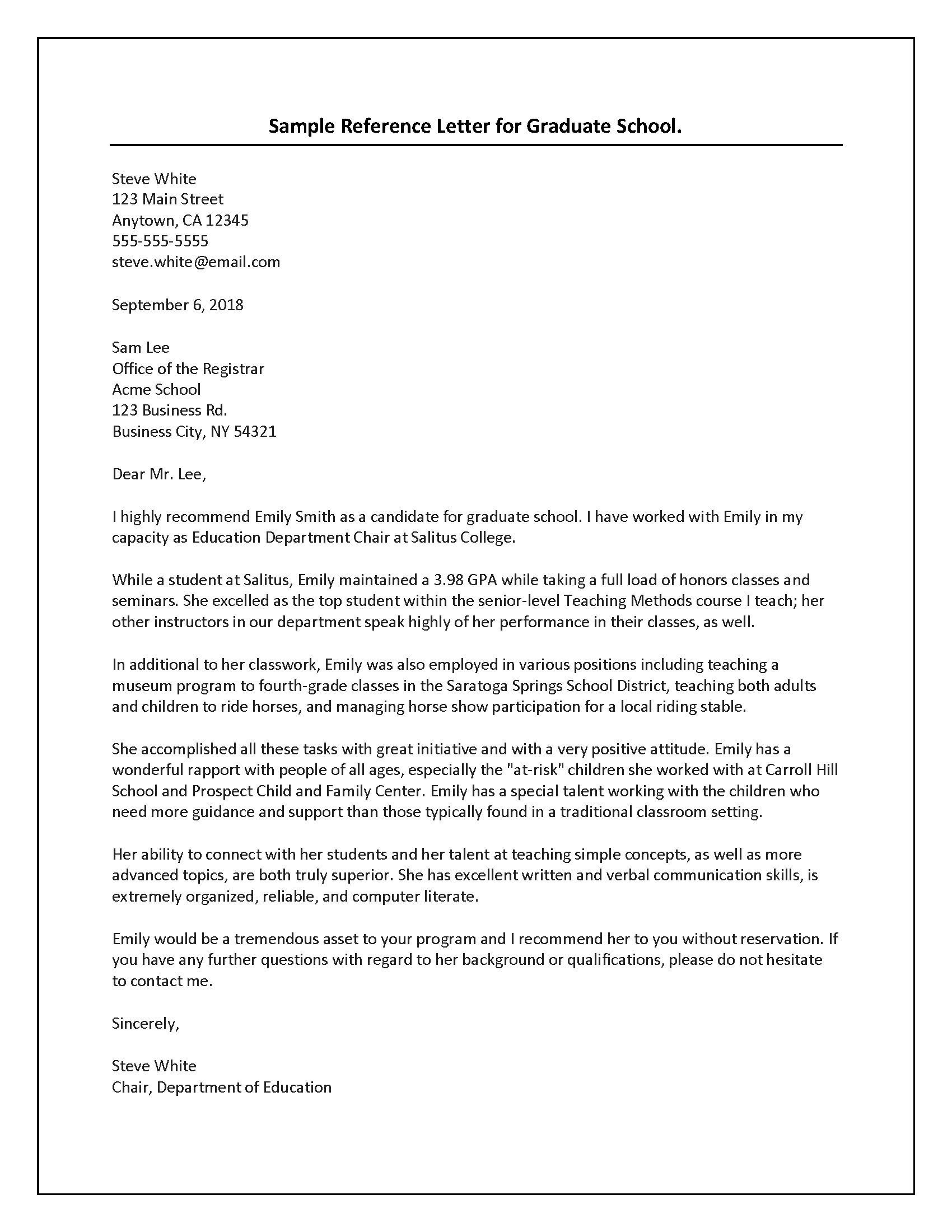 Letter Of Recommendation For Colleague Teacher from scholarshipfellow.com