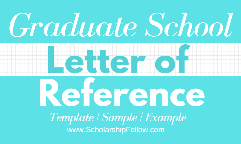 letter of reference for graduate school